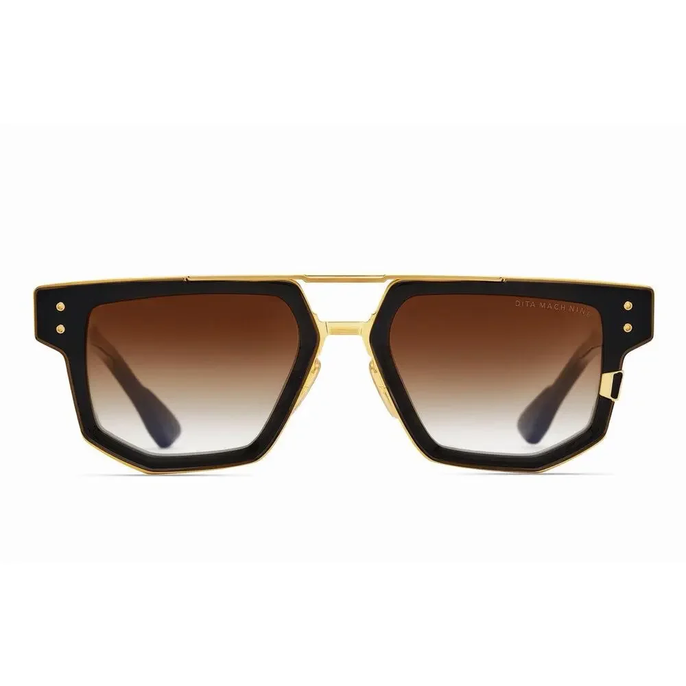 DITA MACH NINE DTS 478 01 Black Yellow Gold Brown Gradient Sunglasses AUTHENTIC